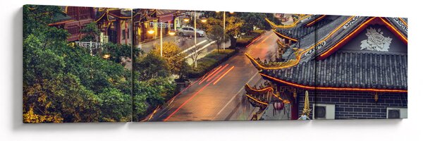 Obraz - Qintai Road, Čcheng-tu, Čína (170x50 cm)