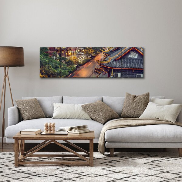 Obraz - Qintai Road, Čcheng-tu, Čína (170x50 cm)