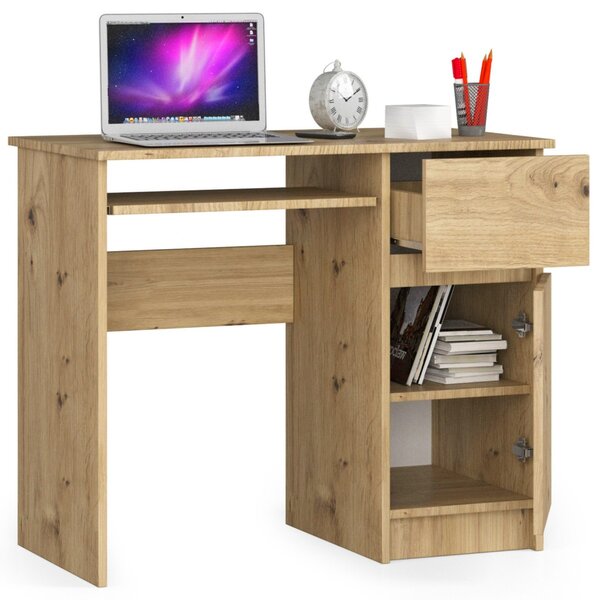 Ak furniture Psací stůl PIKSEL 90 cm dub artisan pravý