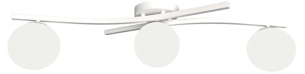 Stropní svítidlo OPUS 3 – bílé, opálové sklo, 3× E14, šířka 85 cm