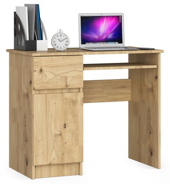 Ak furniture Psací stůl PIKSEL 90 cm dub artisan levý