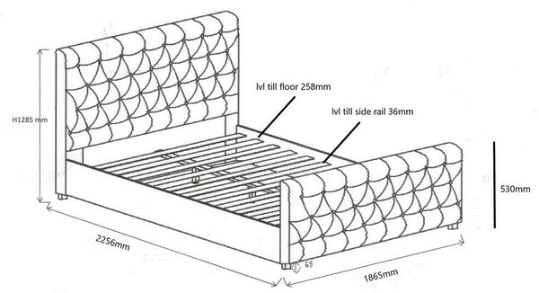 Postel MEGA 180x200 cm