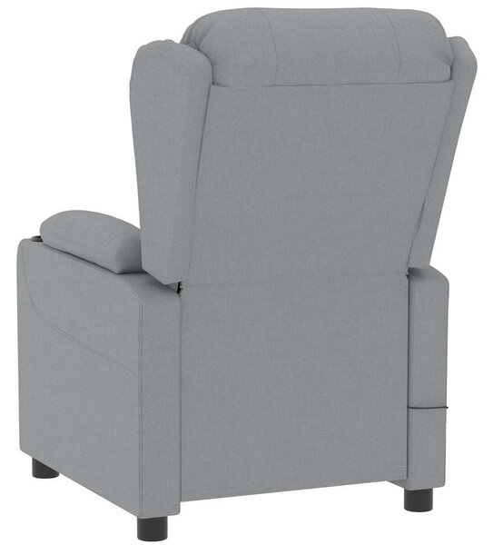 Elektrické polohovací křeslo světle šedé textil 3098777