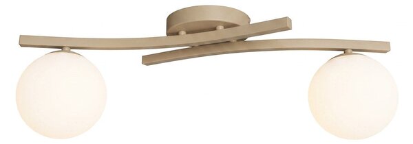 Stropní svítidlo OPUS 2 – moka, opálové sklo, 2× E14, šířka 60 cm