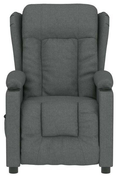 Elektrické polohovací křeslo tmavě šedé textil 3098778