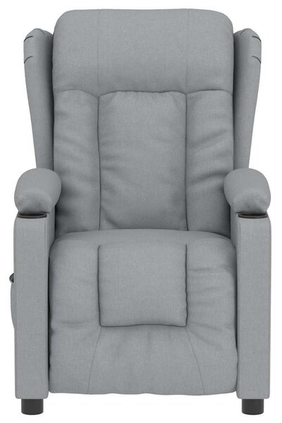 Elektrické polohovací křeslo světle šedé textil 3098777