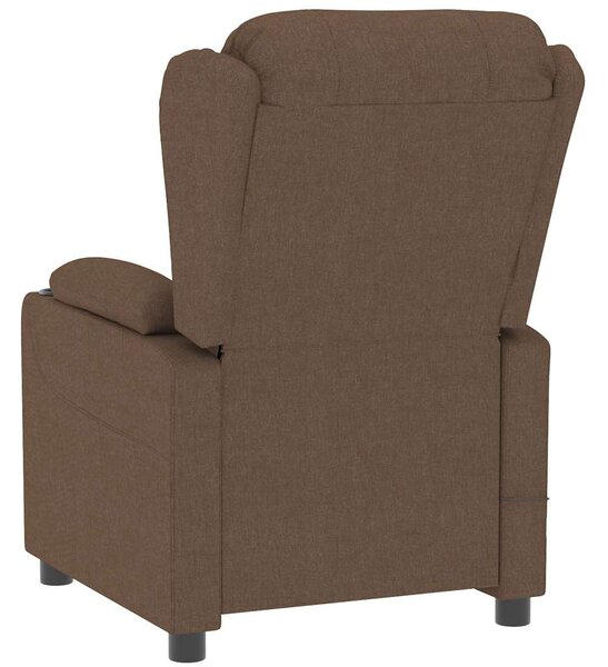 Elektrické polohovací křeslo hnědé textil 3098781