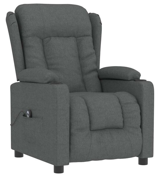 Elektrické polohovací křeslo tmavě šedé textil 3098778