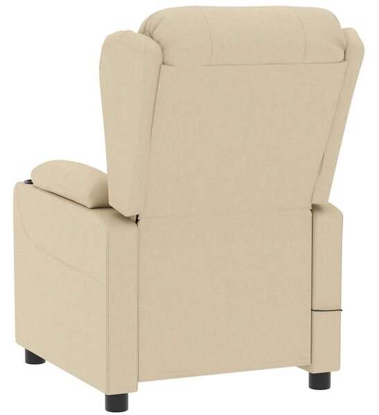Elektrické polohovací křeslo krémové textil 3098786