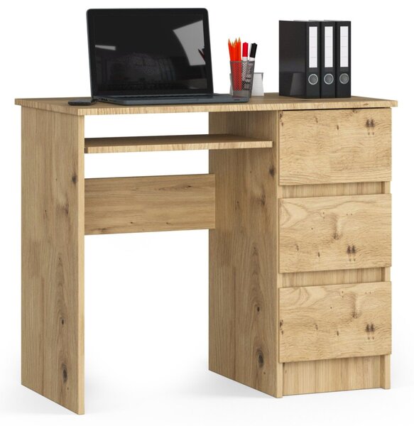 Ak furniture Psací stůl A-6 90 cm dub artisan pravý