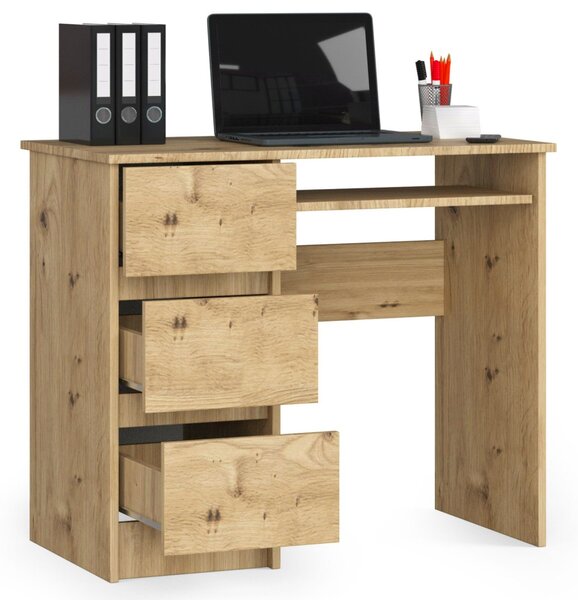 Ak furniture Psací stůl A-6 90 cm dub artisan levý