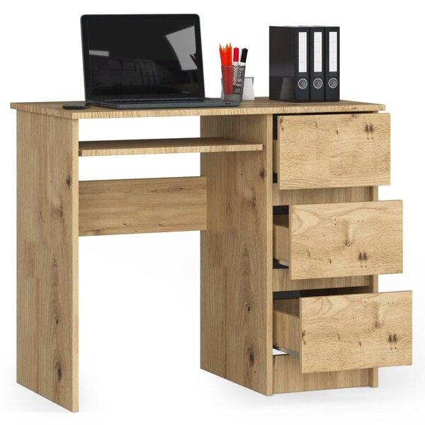 Ak furniture Psací stůl A-6 90 cm dub artisan pravý