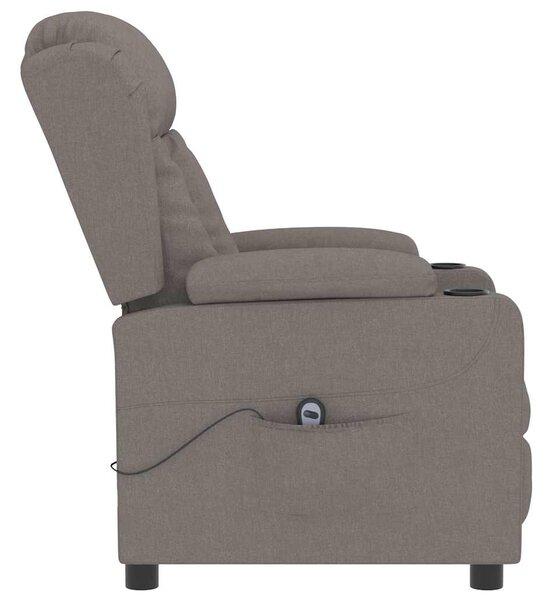 Elektrické polohovací křeslo taupe textil 3098785