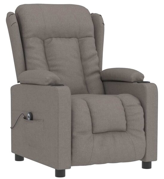 Elektrické polohovací křeslo taupe textil 3098785