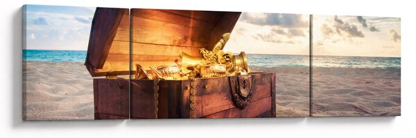 Obraz - Poklad na pláži (170x50 cm)