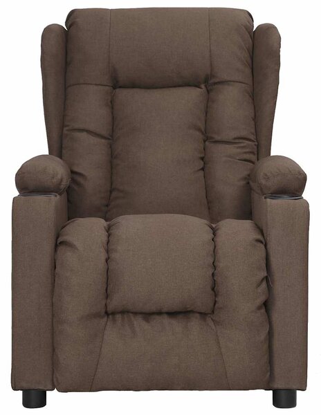 Elektrické masážní křeslo taupe textil 3098797