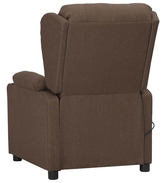 Elektrické masážní křeslo taupe textil 3098797