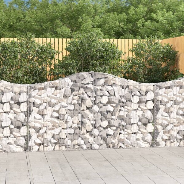 Klenutý gabionový koš 200 x 30 x 100/120 cm pozinkované železo