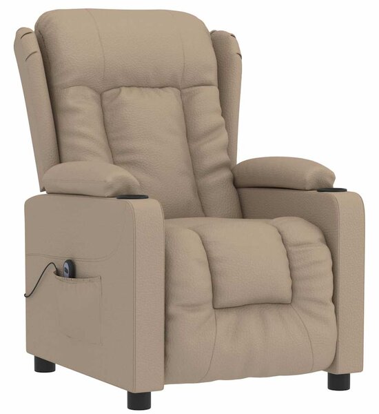 Elektrické polohovací křeslo cappuccino umělá kůže 3098803