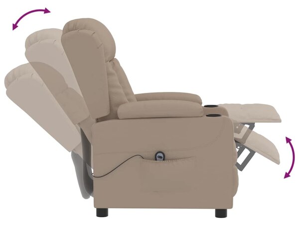 Elektrické polohovací křeslo cappuccino umělá kůže 3098803