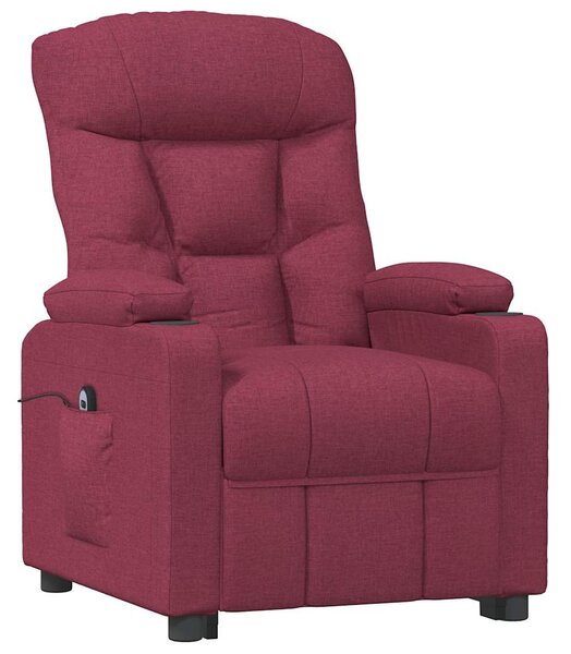 Elektrické polohovací křeslo vínové textil 3098818