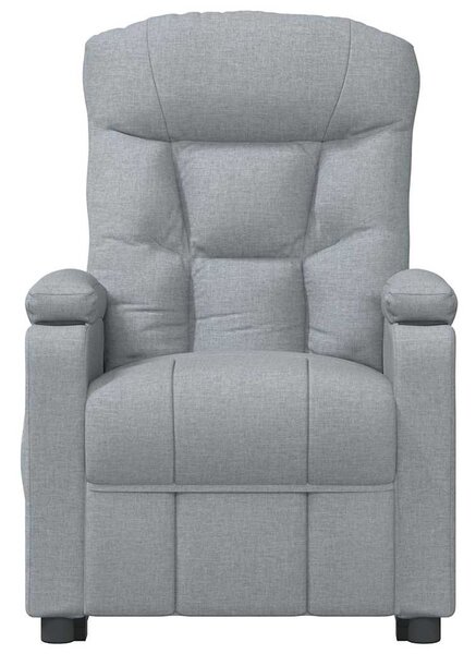 Elektrické polohovací křeslo světle šedé textil 3098815