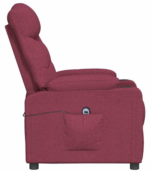 Elektrické polohovací křeslo vínové textil 3098818