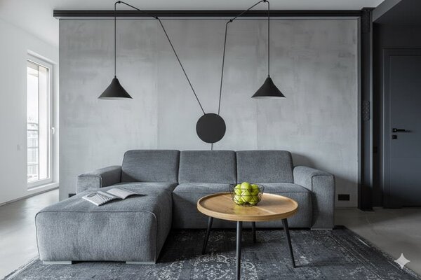 Závěsné svítidlo ABRAMO 2 – černé, 2× E27, šířka 400 cm
