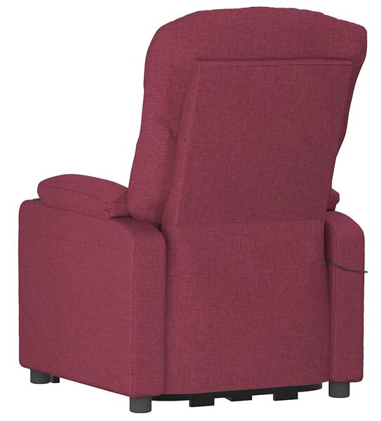 Elektrické polohovací křeslo vínové textil 3098818
