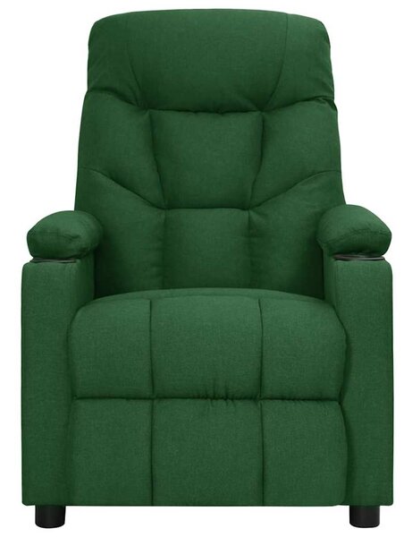 Elektrické polohovací křeslo tmavě zelené textil 3098821