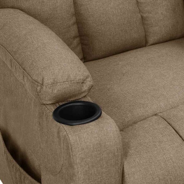 Elektrické polohovací křeslo taupe textil 3098823