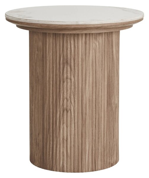 Nordic Living Bílý keramický odkládací stolek Athens 45 cm