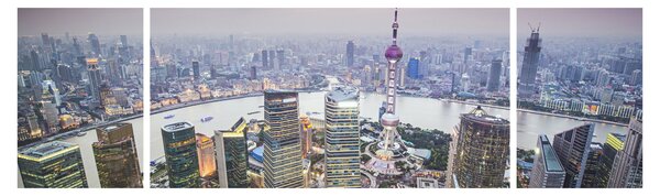 Obraz - Shanghai, Čína (170x50 cm)