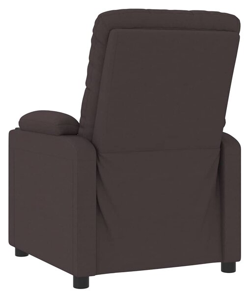 Elektrické polohovací křeslo tmavě hnědé textil 3098844