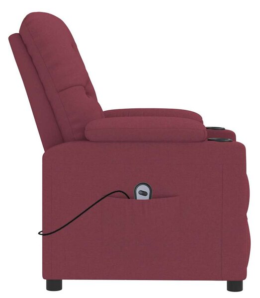 Elektrické polohovací křeslo vínové textil 3098842