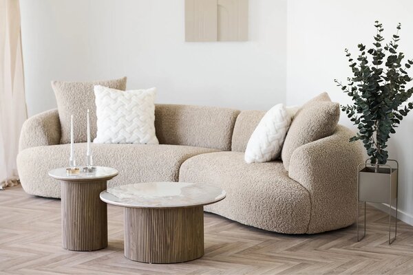 Nordic Living Bílý keramický odkládací stolek Athens 45 cm