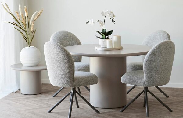 LÉTO -15% Nordic Living Bílá keramická váza Nunu 30 cm