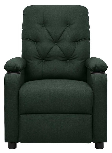 Elektrické masážní křeslo tmavě zelené textil 3098857