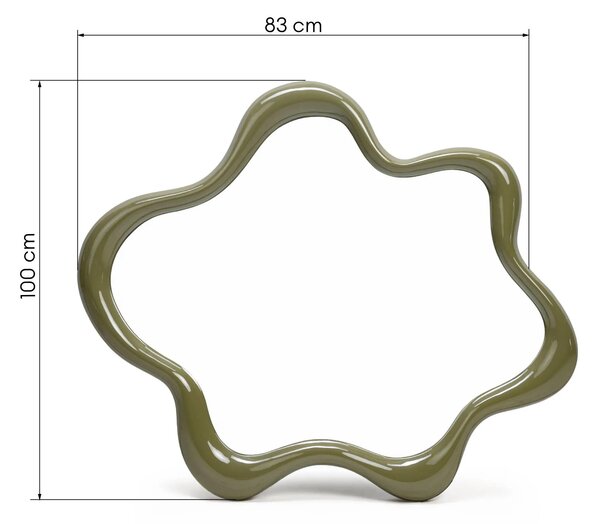 Hector Nástěnné zrcadlo Izzi 83 cm světle zelené