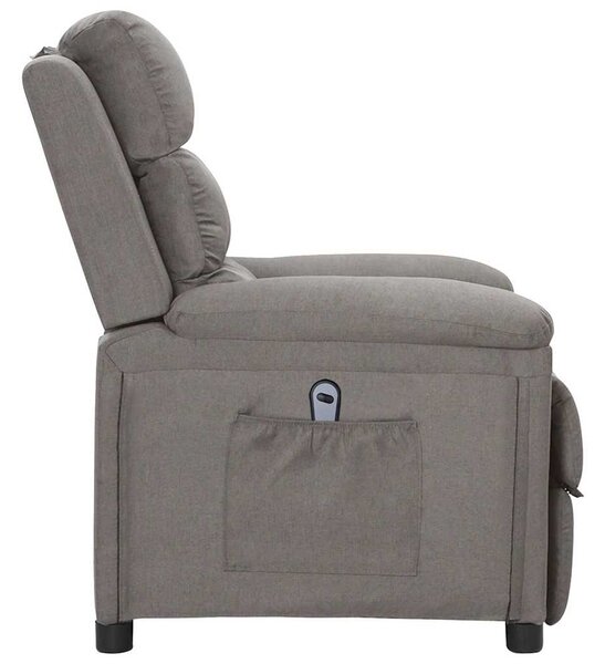 Elektrické polohovací křeslo světle šedé textil 3098963