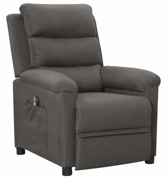 Elektrické polohovací křeslo tmavě šedé textil 3098964