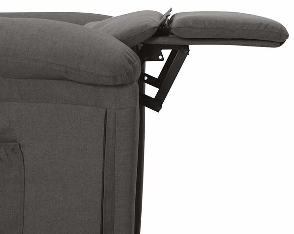 Elektrické polohovací křeslo tmavě šedé textil 3098964