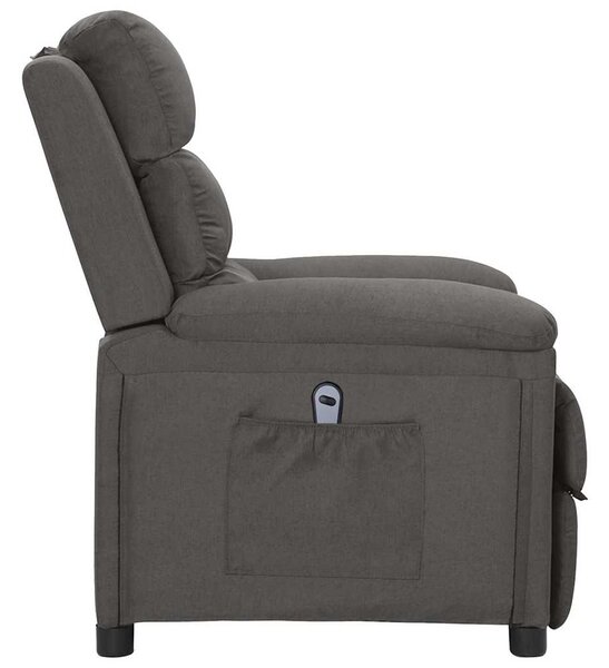 Elektrické polohovací křeslo tmavě šedé textil 3098964