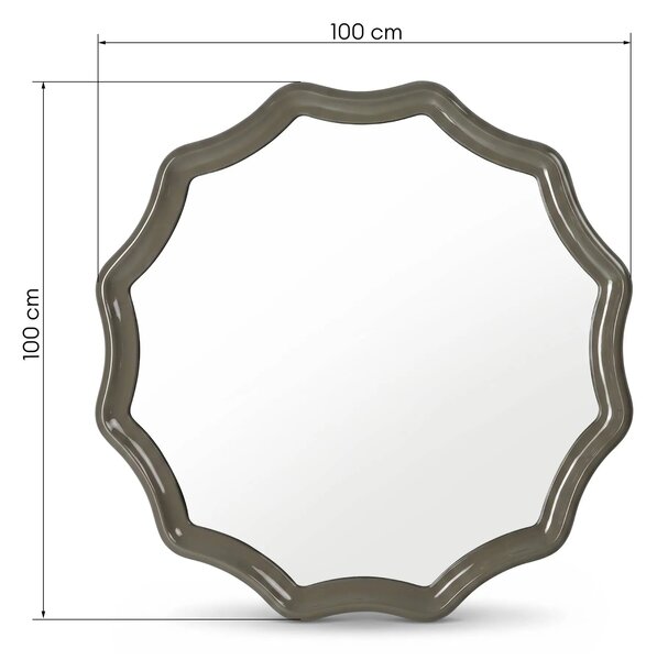 Hector Nástěnné zrcadlo Luppo 100 cm zeleno-šedé