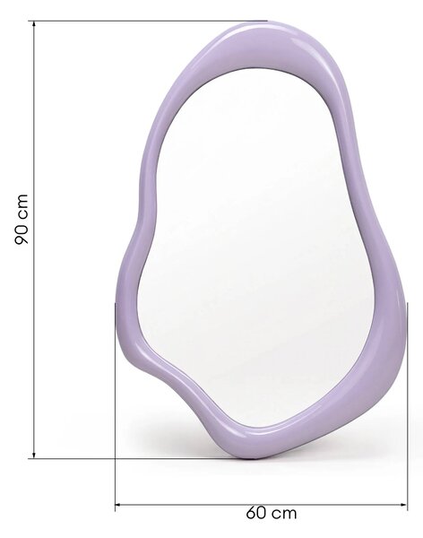 Hector Nástěnné zrcadlo Maluma 60 cm fialové