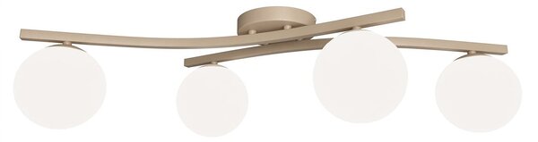 Stropní svítidlo OPUS 4 – moka, opálové sklo, 4× E14, šířka 85 cm