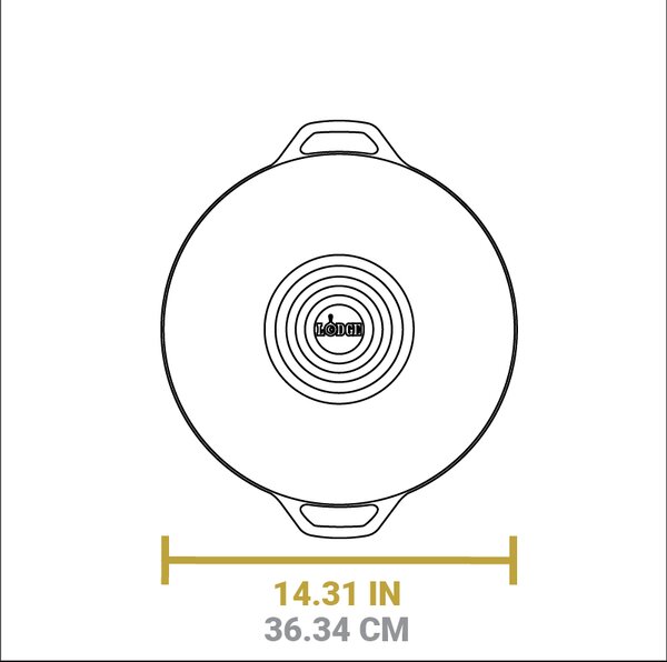 Litinová pánev Wok Lodge 35 cm