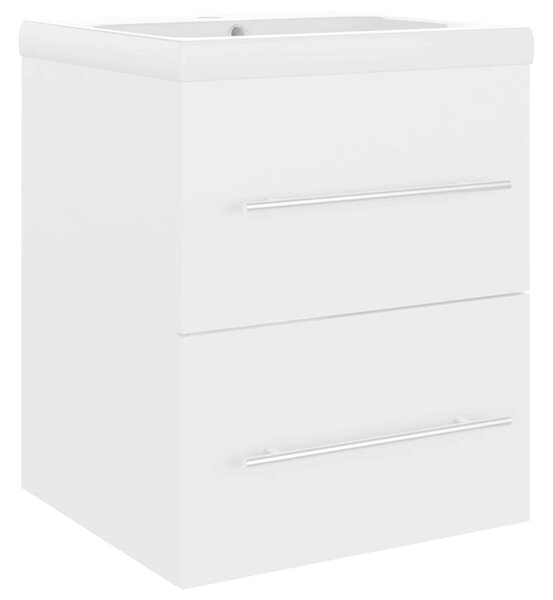 Skříňka se zápustným umyvadlem bílá kompozitní dřevo 3099032