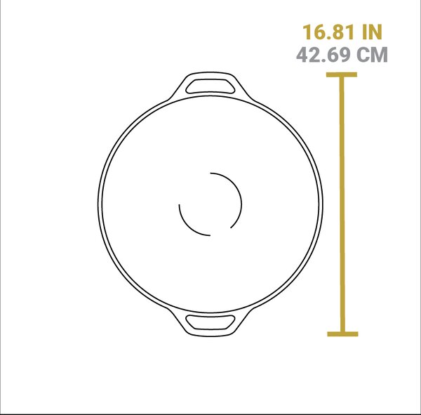 Litinová pánev Wok Lodge 35 cm