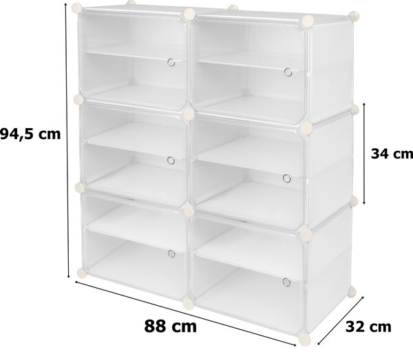 TZB Modulární botník PETRA 88 cm bílý